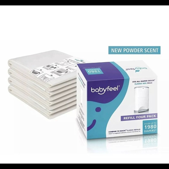 Babyfeel Refills Compatible with Dekor Classic Diaper Pail - 4 Pack **Open Box** - Picture 9 of 10